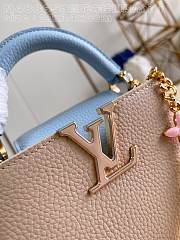 Louis Vuitton LV Mini Capucines Beige Blue Bag 21cm - 2