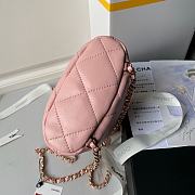 Chanel Backpack Gold Pink Lambskin 22x17x7.5cm - 4