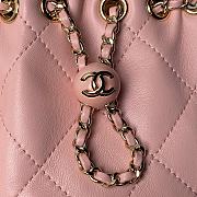 Chanel Backpack Gold Pink Lambskin 22x17x7.5cm - 3