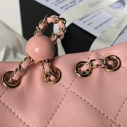 Chanel Backpack Gold Pink Lambskin 22x17x7.5cm - 2