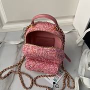 Chanel Mini Phone Holder Backpack Pink 18x13x9cm - 5