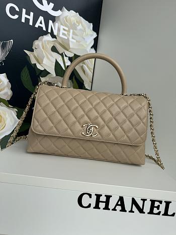 Chanel Coco Handle Flap Bag Beige Caviar 29cm