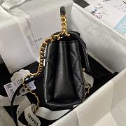 Chanel 23s Flap Bag Handle Black Caviar Gold 19x13x7.5cm - 6