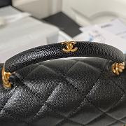 Chanel 23s Flap Bag Handle Black Caviar Gold 19x13x7.5cm - 3