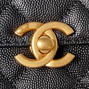 Chanel 23s Flap Bag Handle Black Caviar Gold 22x14.5x8cm - 5