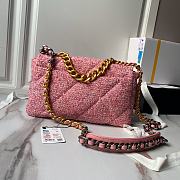 Chanel 19 Large Flap Bag Pink Tweed 30cm - 4