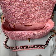 Chanel 19 Flap Bag Pink Tweed 26cm - 2