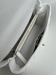 Chanel Coco Handle Flap Bag White Caviar 29cm - 6