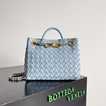 Bottega Veneta Small Andiamo Blue 25x22x10.5cm