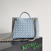 Bottega Veneta Small Andiamo Blue 25x22x10.5cm - 3