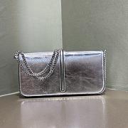 Fendi Fendigraphy Wallet On Chain Silver 21.5x14.5x11cm - 5