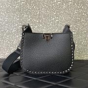 Valentino Garavani Rockstud Leather Black Shoulder Bag 26x20x8cm - 1