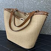 Valentino Garavani Rockstud Raffia Tote Bag 31x30x13.5cm - 5