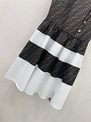 Fendi Brown White Dress - 2