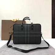 Burberry Slim Ainsworth Briefcase Charcoal 38x9x28cm - 1