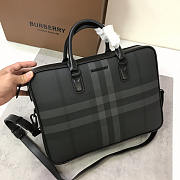 Burberry Slim Ainsworth Briefcase Charcoal 38x9x28cm - 3
