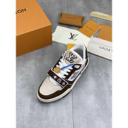 Louis Vuitton LV Trainer Brown Beige White Sneaker - 4