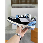 Louis Vuitton LV Trainer Blue Grey Black Sneaker - 4