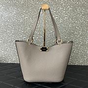 Valentino Garavani Rockstud Tote Bag Grey 26x11x24cm - 3