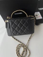 Chanel Top Handle Vanity Case Black Caviar 17x10x8cm - 4