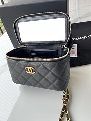 Chanel Top Handle Vanity Case Black Caviar 17x10x8cm - 3