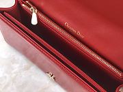 Dior Lady Pouch Patent Red Bag 21.5 x 11.5 x 3 cm - 6