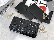 Dior Lady Pouch Patent Black Bag 21.5 x 11.5 x 3 cm - 3