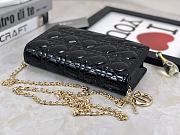 Dior Lady Pouch Patent Black Bag 21.5 x 11.5 x 3 cm - 4
