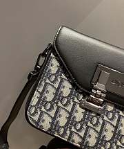 Dior Oblique Galaxy Beige Black 19x14x4cm - 4