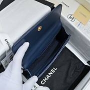 Chanel Woc Mini Flap Bag Navy Blue Lambskin 17x10x4cm - 2
