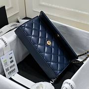 Chanel Woc Mini Flap Bag Navy Blue Lambskin 17x10x4cm - 3