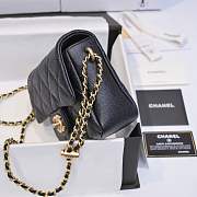 Chanel Classic Flap Mini Square Shoulder Bag Black 19x13x6cm - 4