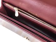 Dior Lady Pouch Patent Red Wine Bag 21.5 x 11.5 x 3 cm - 5