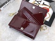 Dior Lady Pouch Patent Red Wine Bag 21.5 x 11.5 x 3 cm - 4