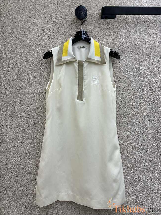 Fendi Dress Beige Cotton Dress - 1