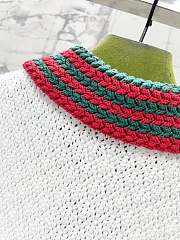 Gucci Web Stripe Cotton-blend Lace Polo Shirt - 5