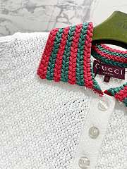 Gucci Web Stripe Cotton-blend Lace Polo Shirt - 3