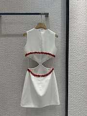 Valentino Garavani Beaded Cut-Out Mini Dress - 3