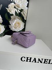 Chanel Backpack Mini Purple Caviar Gold 18x13x9cm - 4