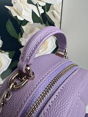 Chanel Backpack Mini Purple Caviar Gold 18x13x9cm - 3