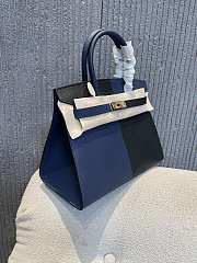 Hermes 30 Birkin Casaque Black Navy Blue 30cm - 3