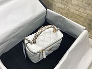 Chanel Vanity Case Top Handle White Bag 17x9.5x8cm - 6