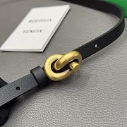Bottega Veneta Black Knot Leather Belt 2cm - 4