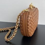 Bottega Veneta Knot With Chain Cognac 19x11.5x5cm - 5