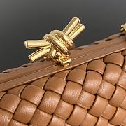 Bottega Veneta Knot With Chain Cognac 19x11.5x5cm - 4