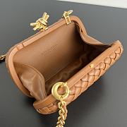 Bottega Veneta Knot With Chain Cognac 19x11.5x5cm - 2