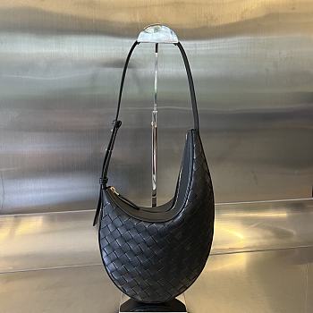 Bottega Veneta Small Drop Bag Black 32.5x23x10cm