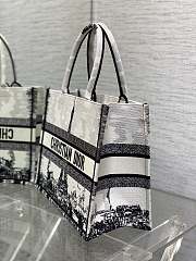 Dior Medium Book Tote White Black Paris Embroidery 36 x 27.5 x 16.5 cm - 3