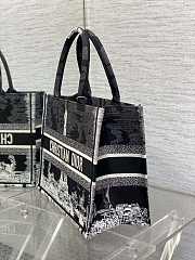 Dior Medium Book Tote Black White Paris Embroidery 36 x 27.5 x 16.5 cm - 2