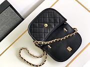 Chanel Small Messenger Bag Black Calfskin 23.5x5.5x16.5cm - 4